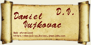 Daniel Vujkovac vizit kartica